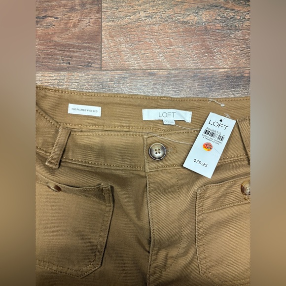 NWT Loft “The Palmer” Wide Leg Cropped Pants Size 0 - Picture 3 of 5